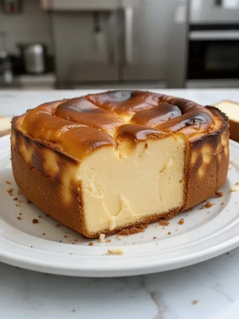 Deliciosa Tarta de Queso Vasca Quemada en Molde de Pan que Amarás