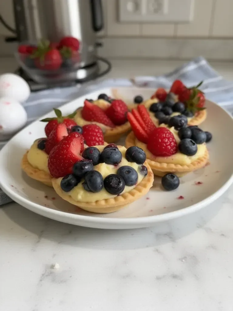Tartaletas de Crema de Frutas del Bosque