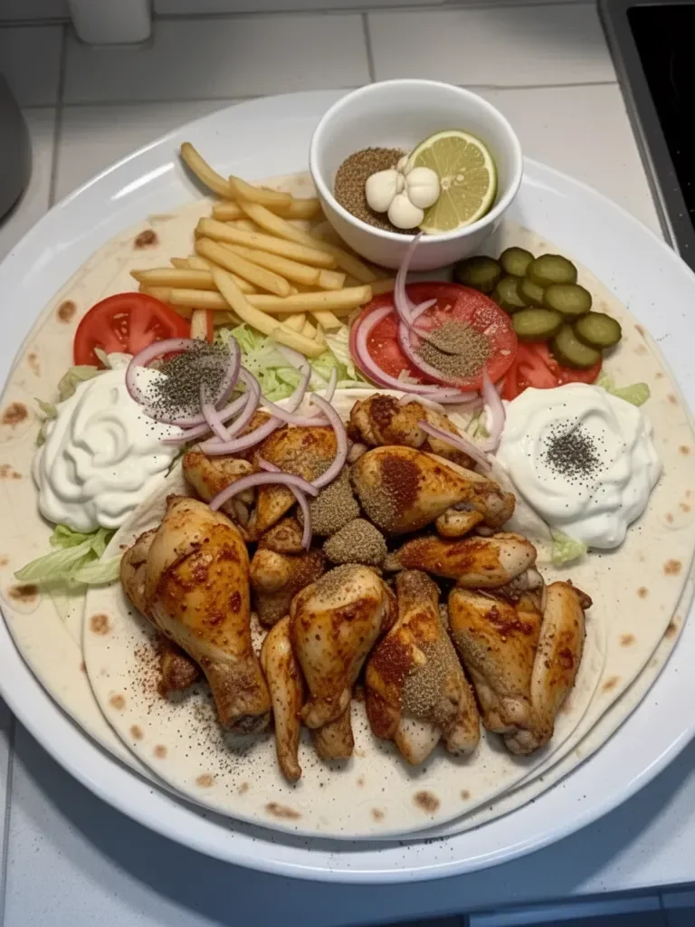 Wrap de Shawarma de Pollo
