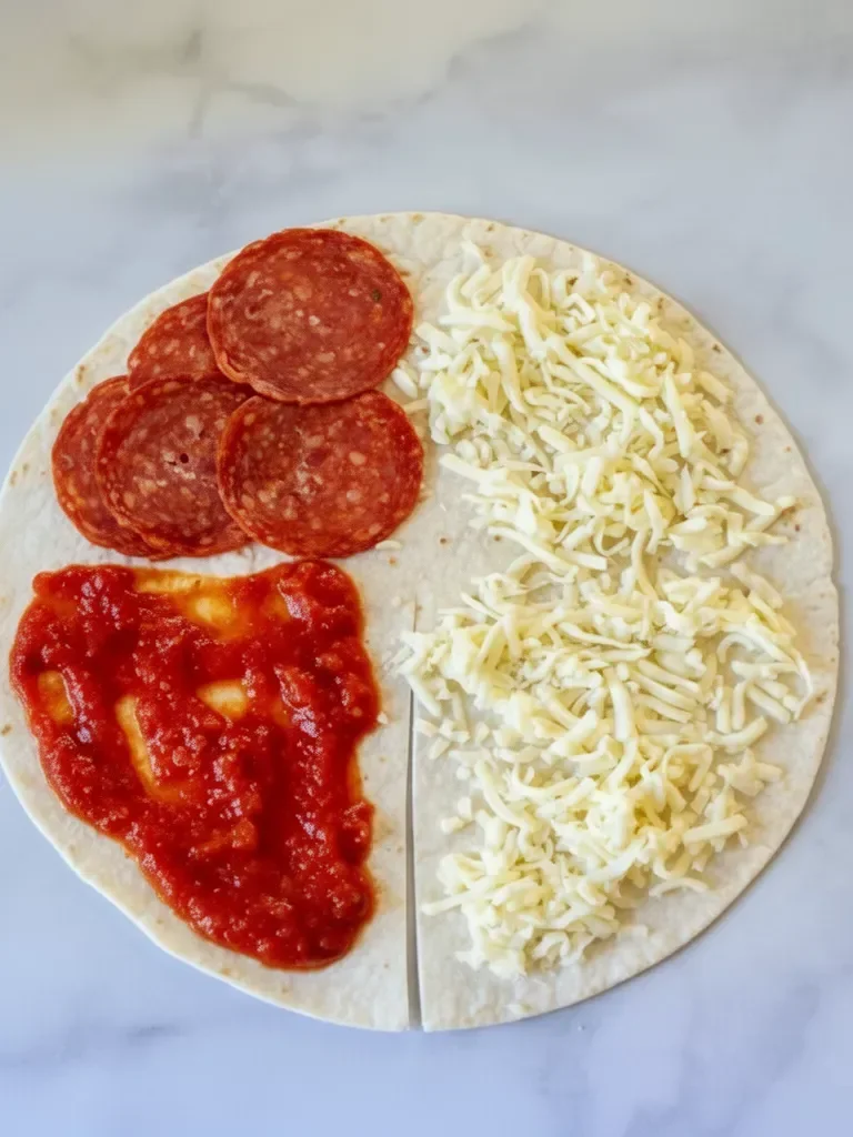 Wrap de Tortilla de Pizza Fácil