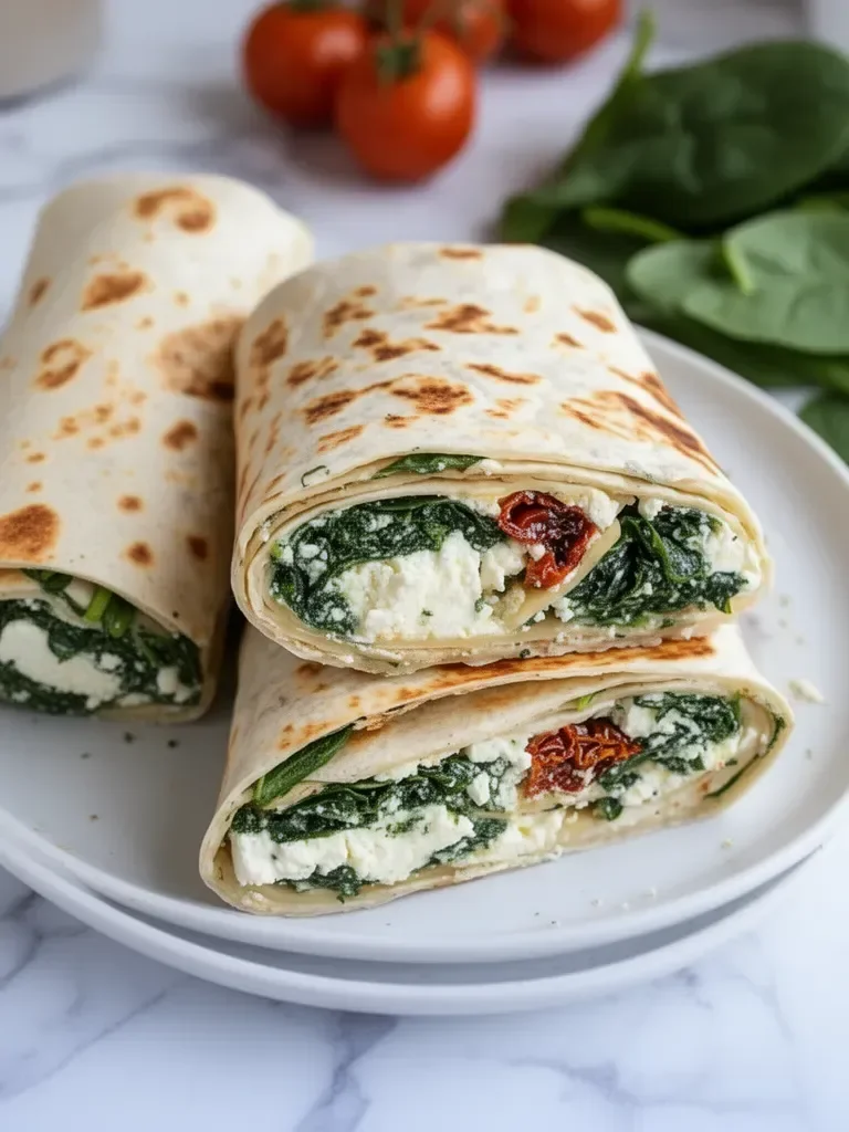 Wraps de espinacas y feta similares a Starbucks