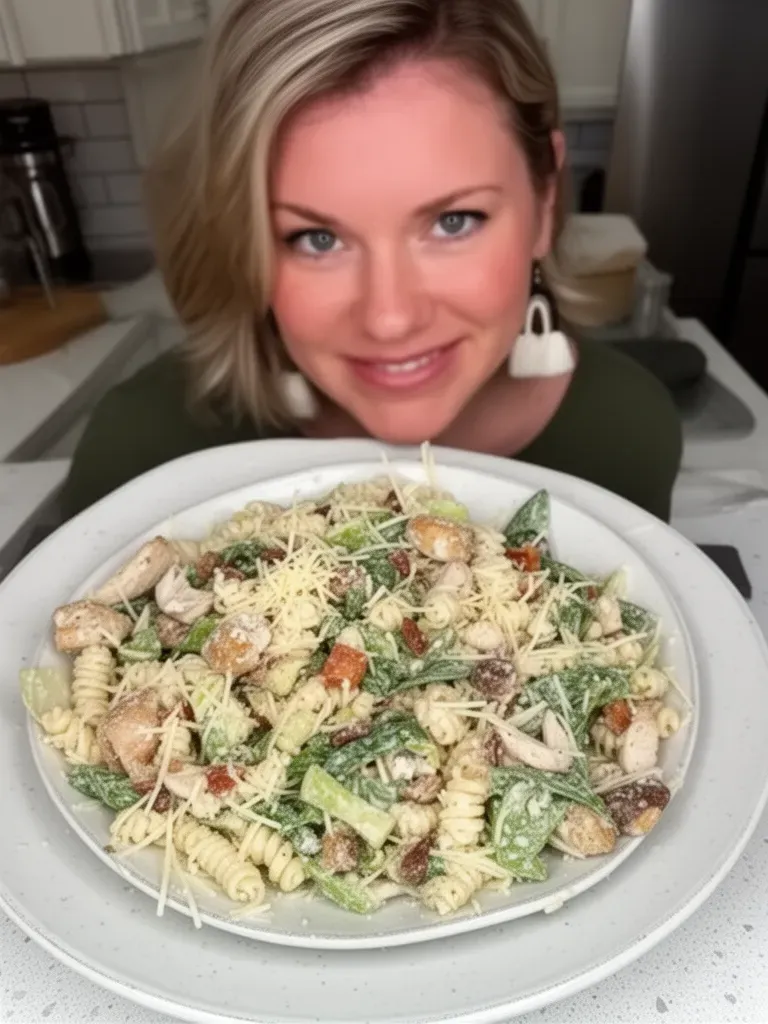Ensalada de Pasta César con Pollo