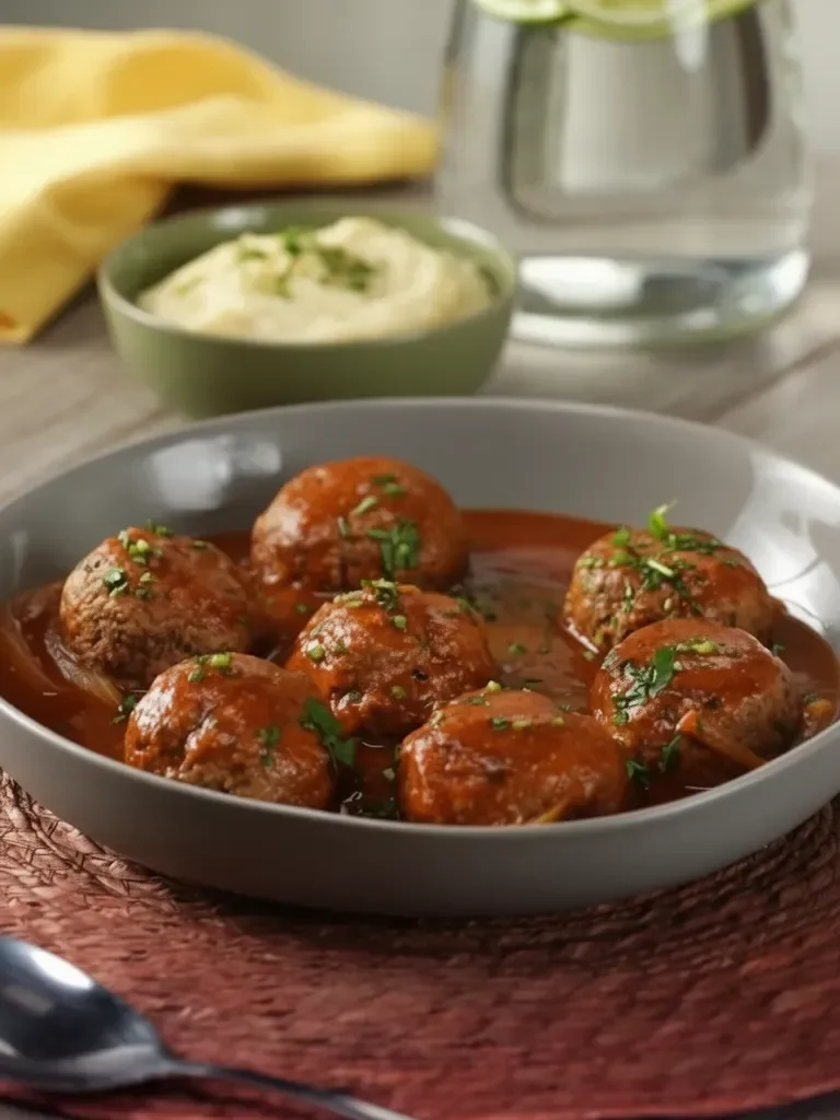 Albóndigas de carne en su jugo