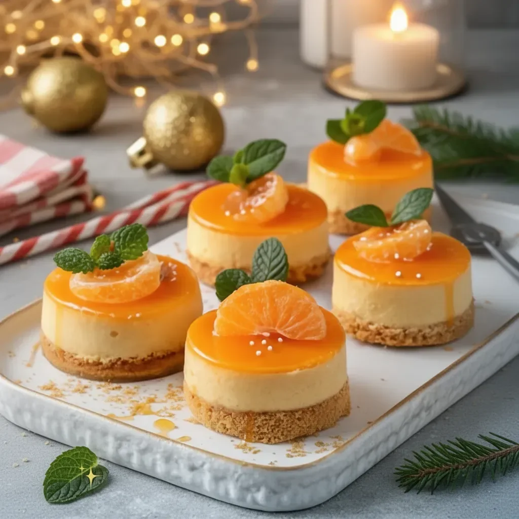 Bocaditos de mandarina frescos y deliciosos en un plato decorativo