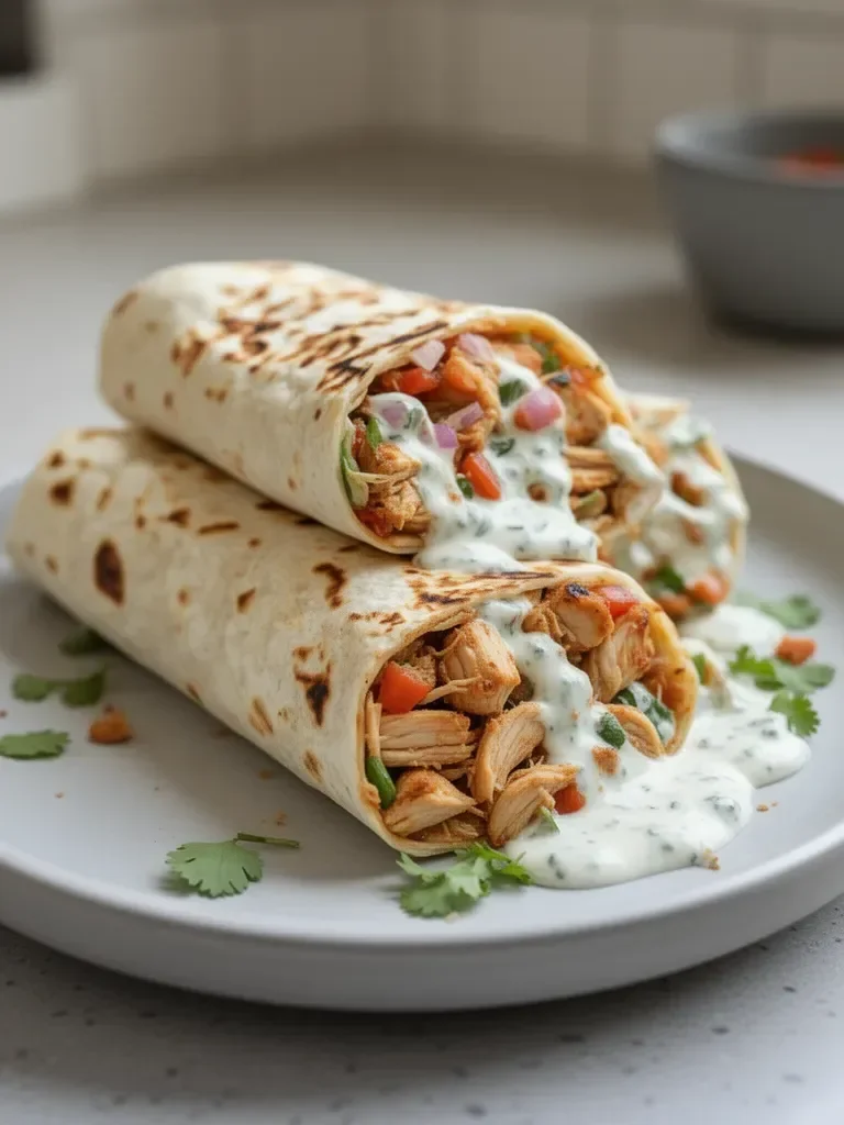 Burrito de Pollo a la Parrilla con Aderezo Ranch de Chipotle