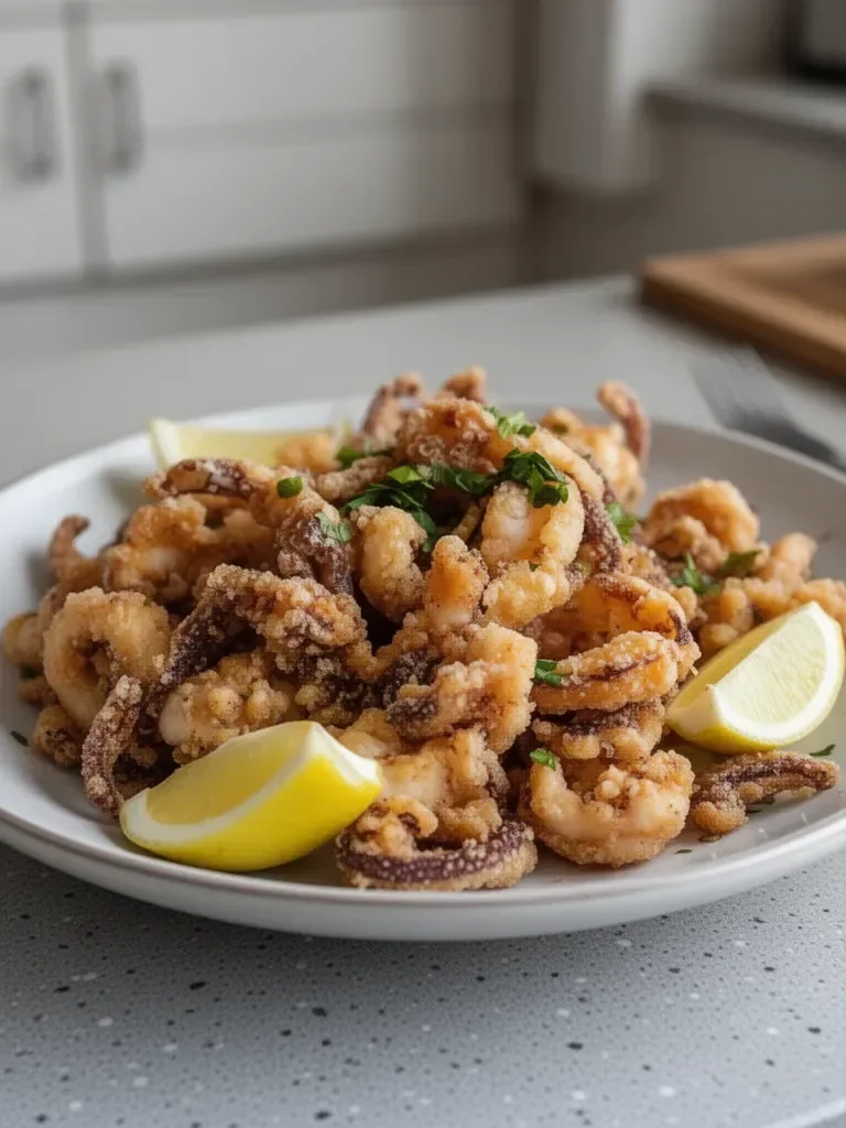 Calamares Fritos con Sal y Pimienta