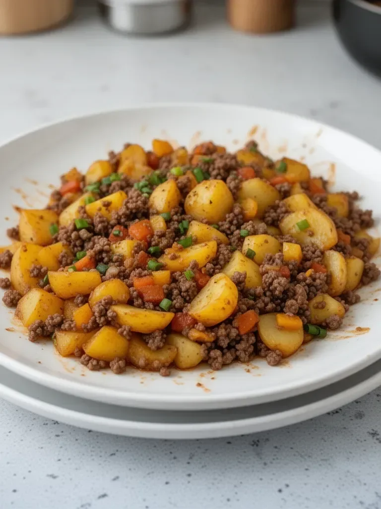 Carne molida con papas