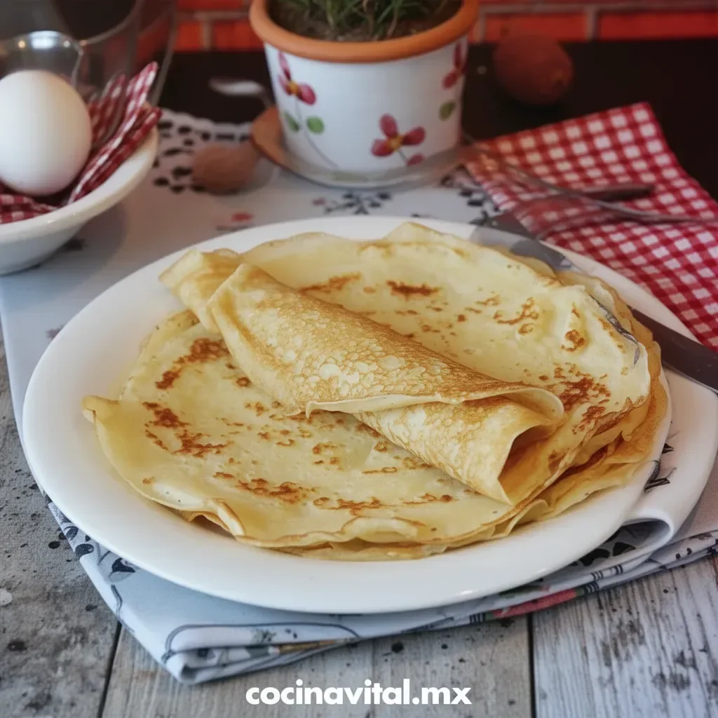 Receta de auténticas crepas francesas deliciosas y fáciles de hacer en casa