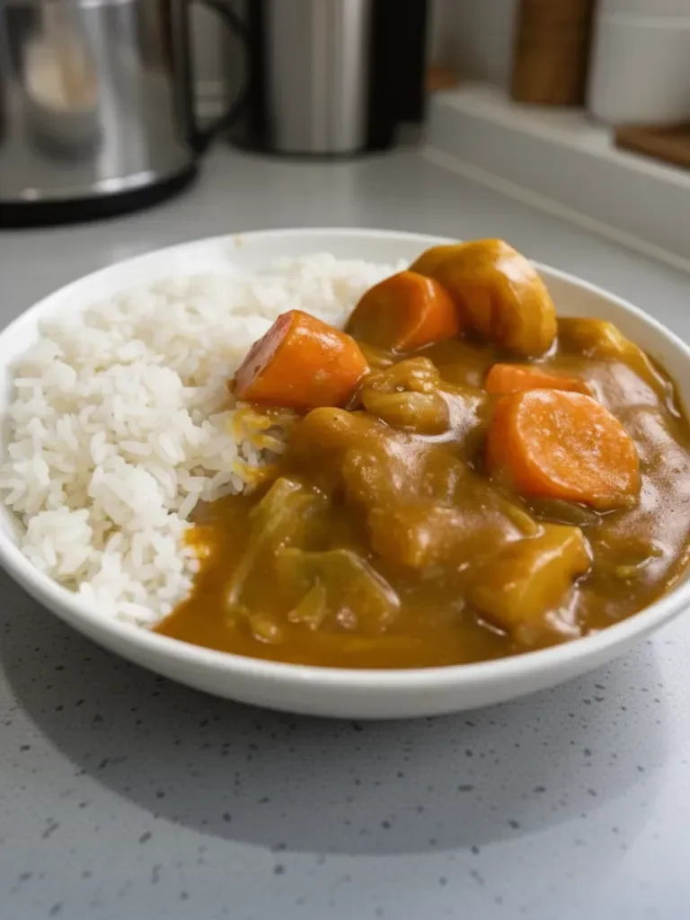 Curry japonés con arroz