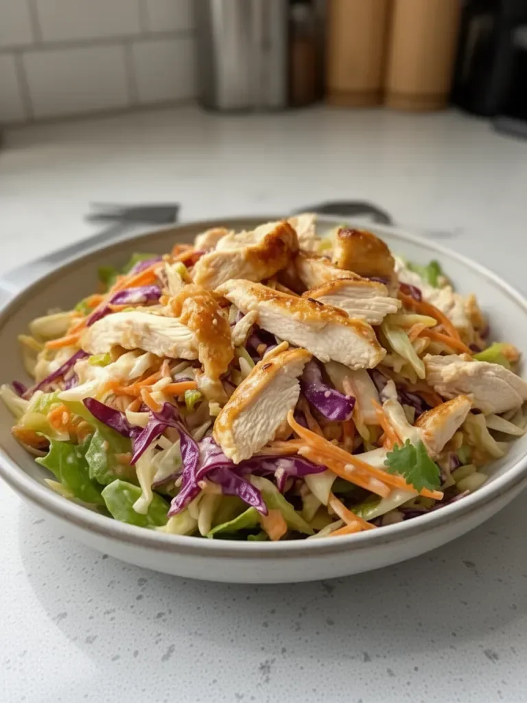 Ensalada de col china con pollo