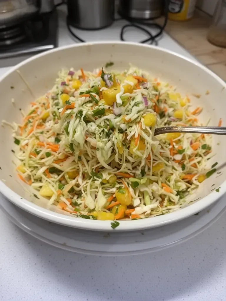 Ensalada de col con piña