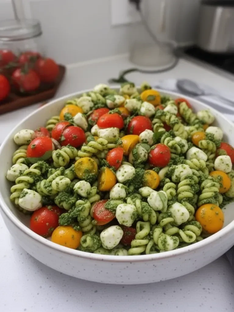 Ensalada de Pasta con Pesto de Kale