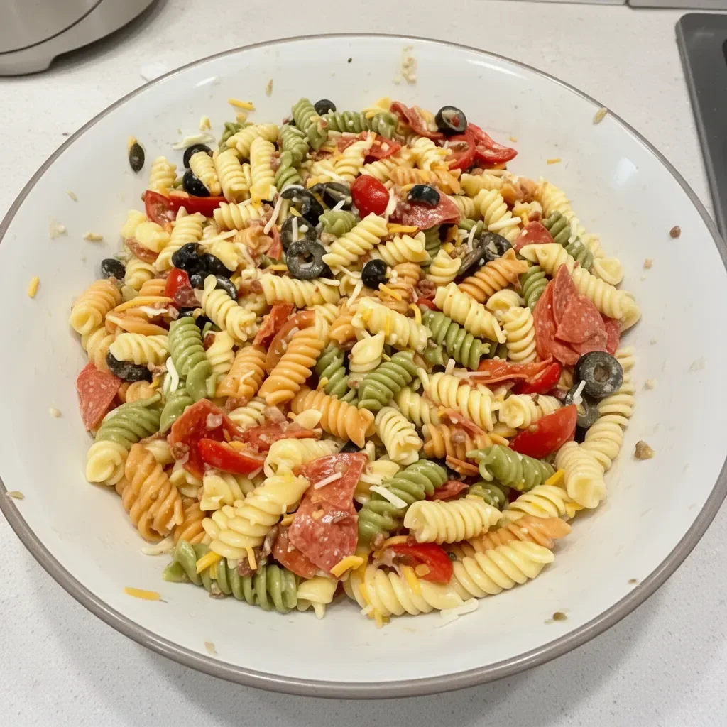 Ensalada de pasta del Olive Garden con ingredientes frescos y sabrosos