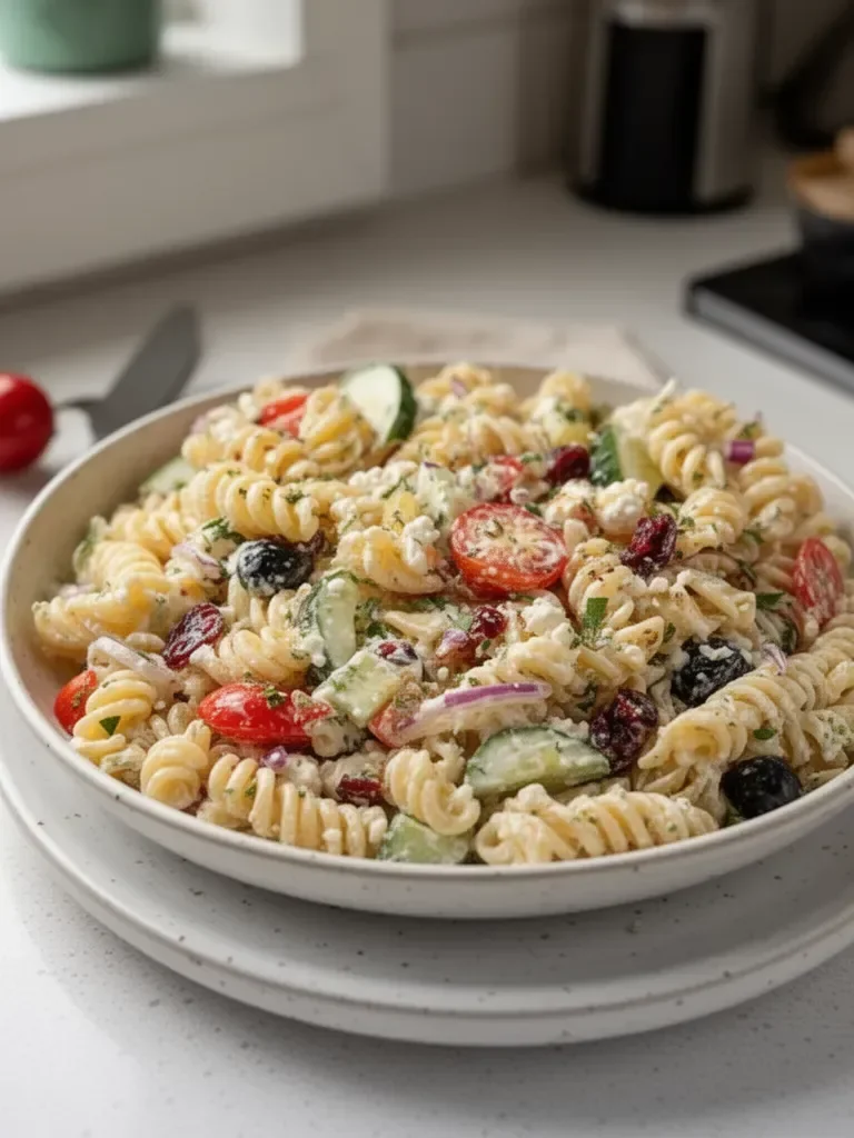 Ensalada de Pasta Festiva de Navidad