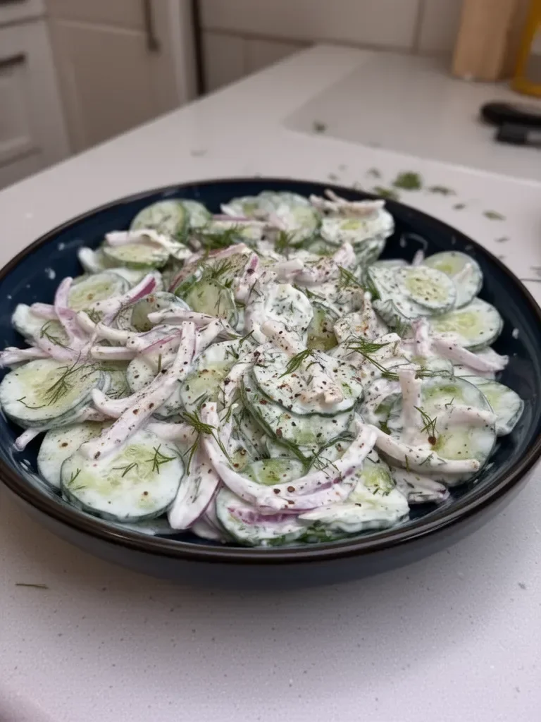 Ensalada de pepino con yogur