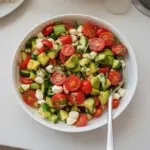 Ensalada de Tomate, Pepino y Mozzarella