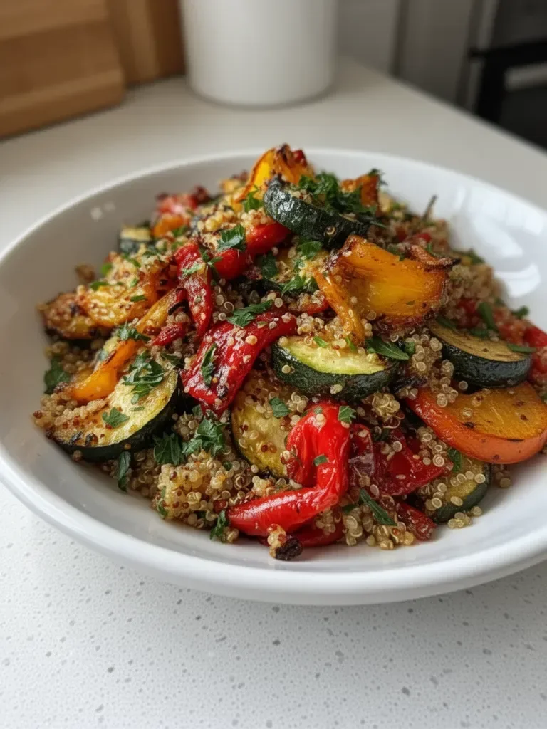 Ensalada increíble de quinoa y vegetales asados