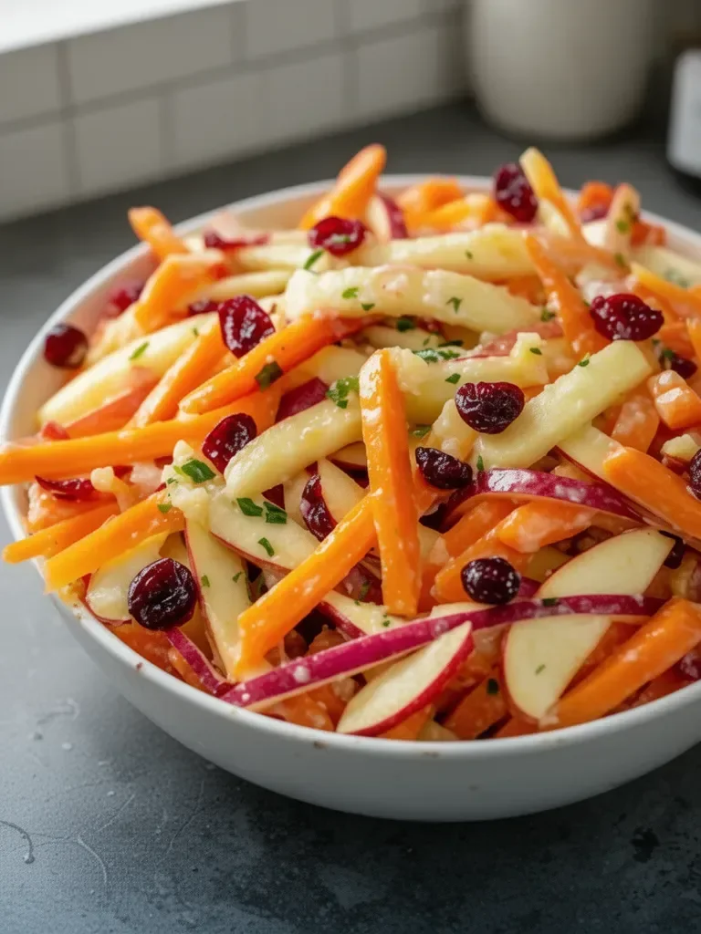 Ensalada Refrescante de Manzana, Arándano y Zanahoria