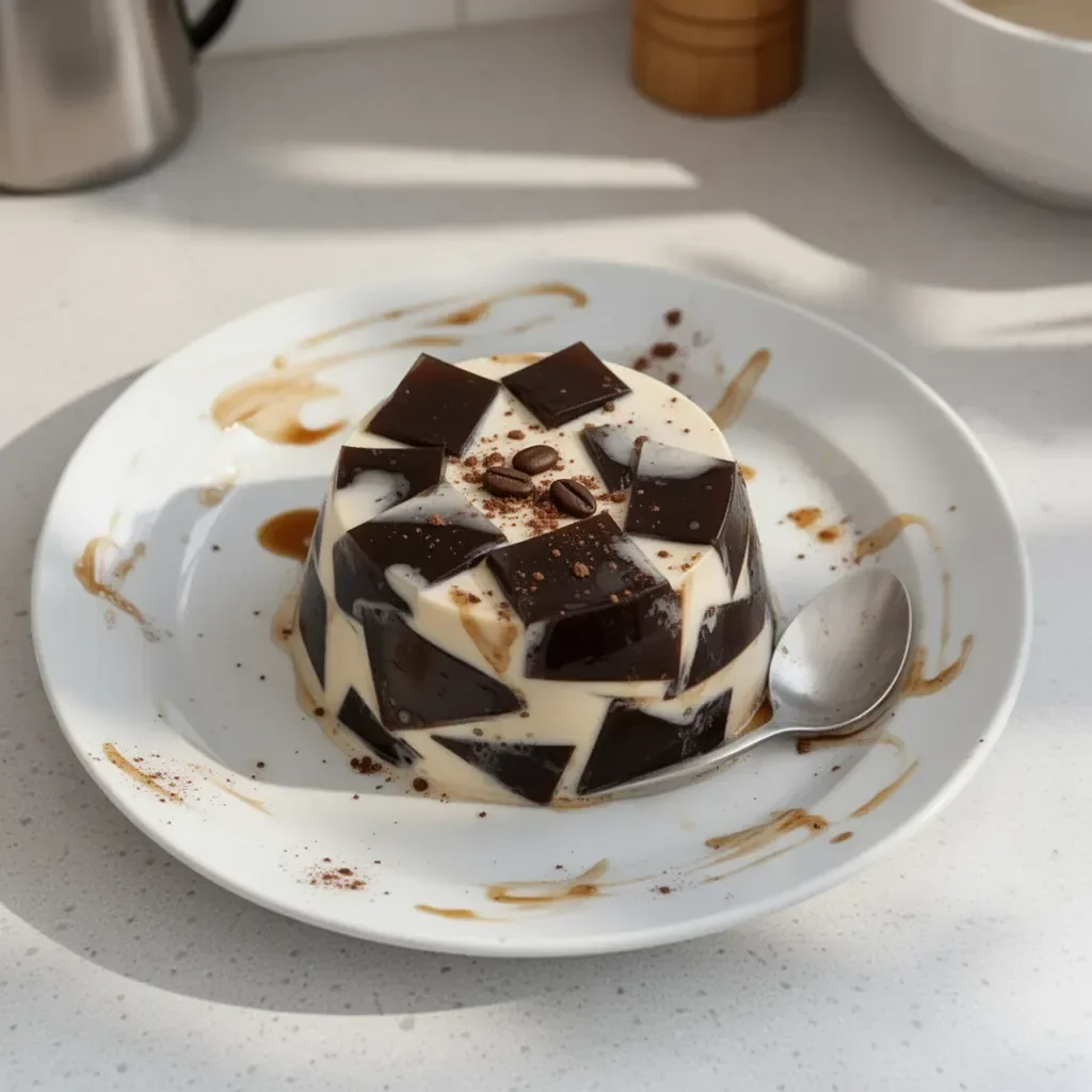 Receta de gelatina de café japonés fácil y deliciosa.
