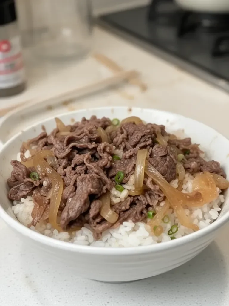 Gyudon (Tazón de Carne de Res Japonés)