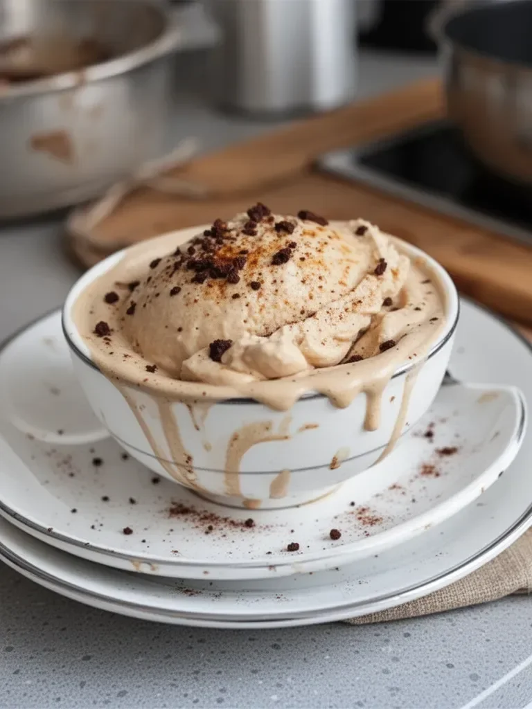 Helado cremoso de café