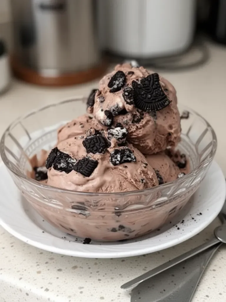 Helado de Chocolate y Mini Oreos