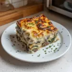 Lasaña Cremosa de Espinacas y Champiñones Fácil