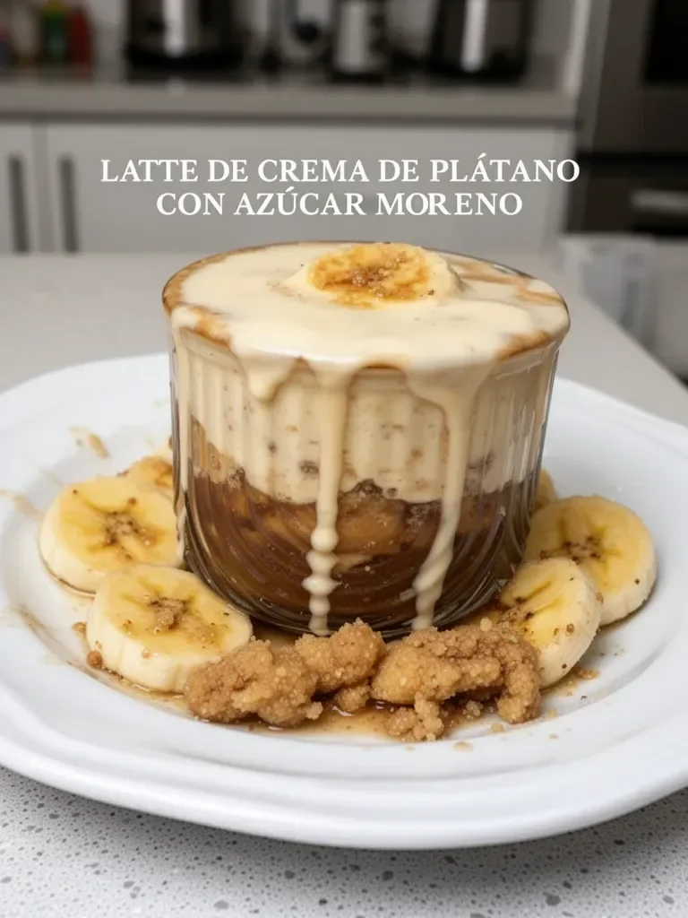 Latte de Crema de Plátano con Azúcar Moreno