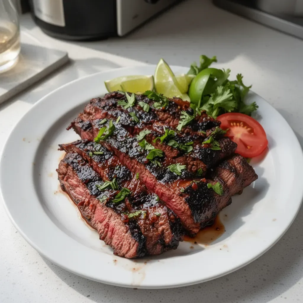 Marinado auténtico para carne asada en una parrilla