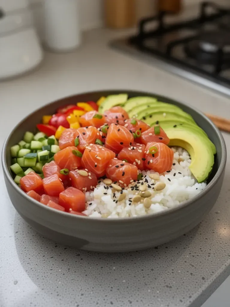 Poke Bowl de Salmón y Aguacate