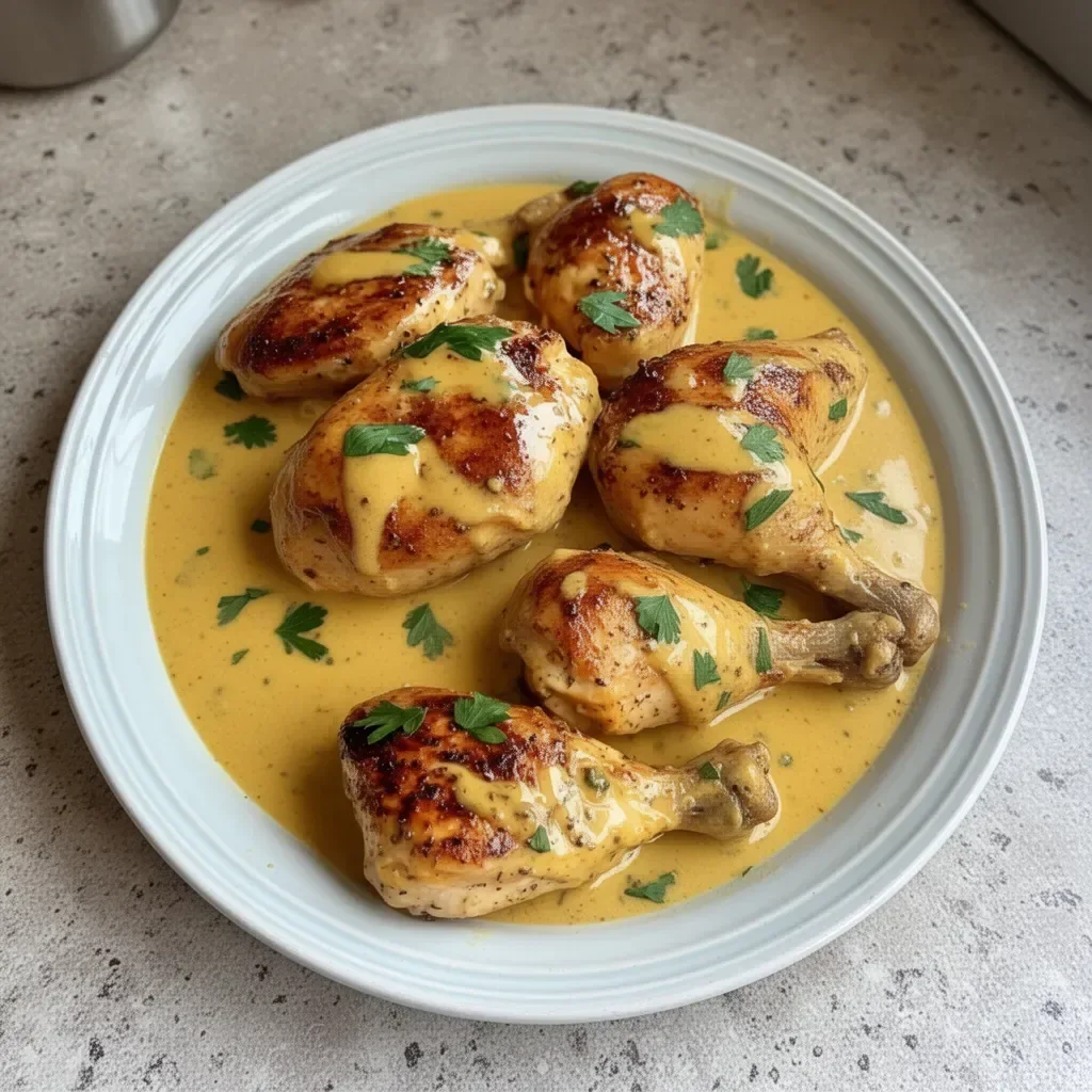 Plato de Pollo a la Mostaza, una receta fácil y deliciosa