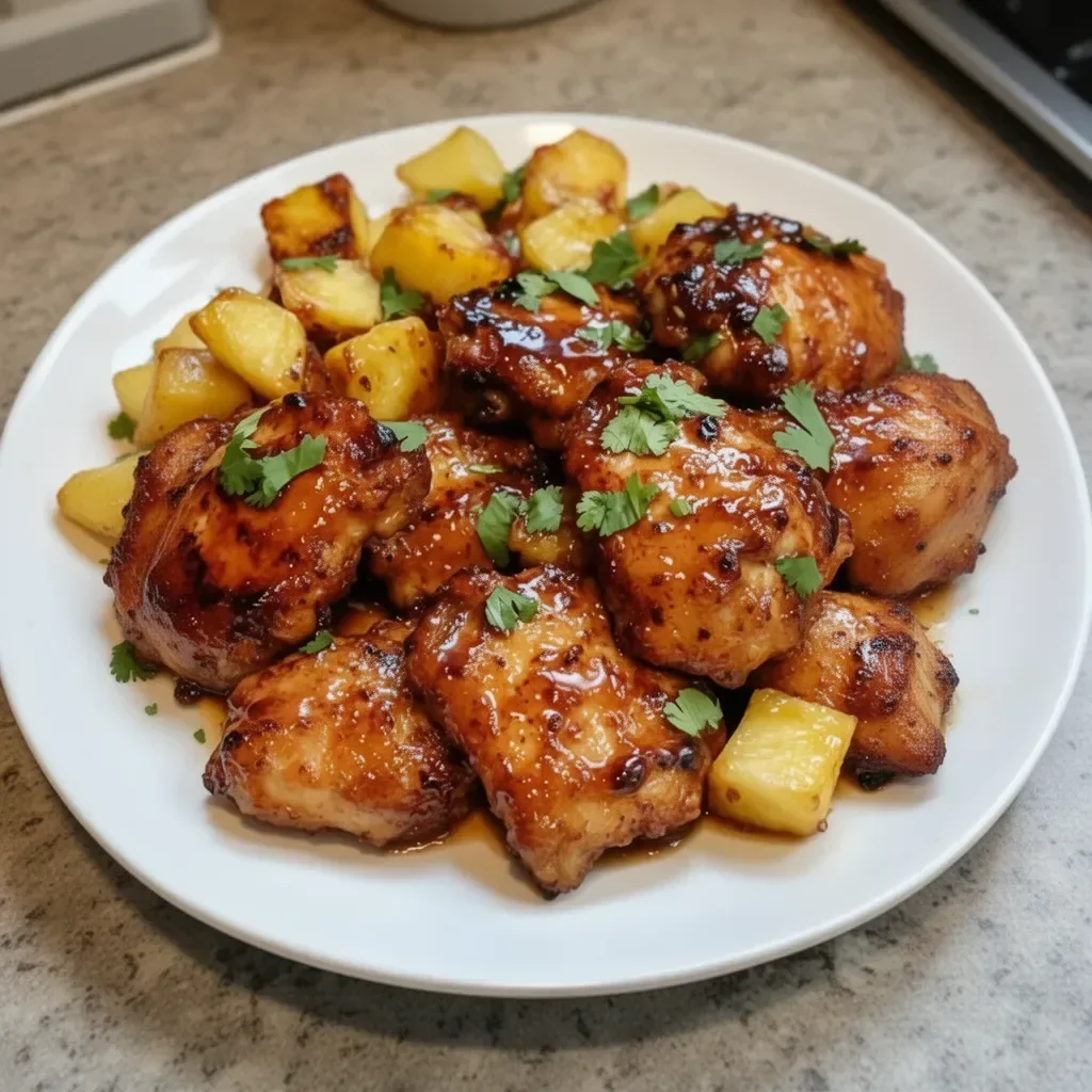 Pollo Crujiente Hawaiano cocina deliciosa y crujiente