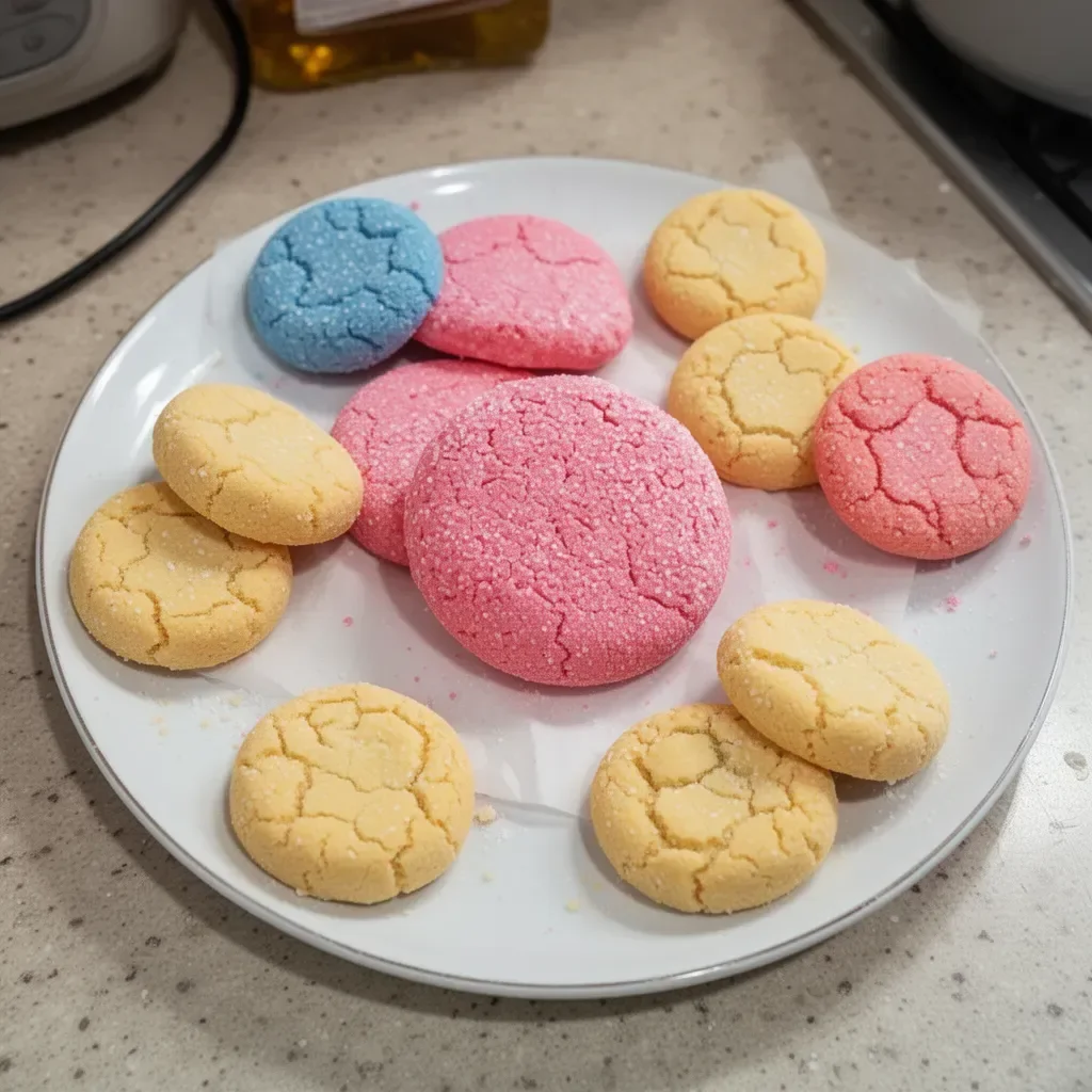 Deliciosos polvorones mexicanos en una bandeja decorativa.