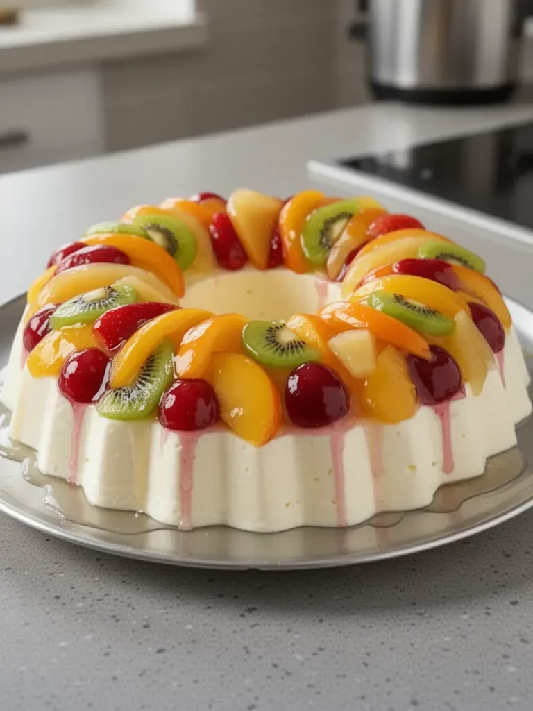 Postre de Queso Crema y Frutas