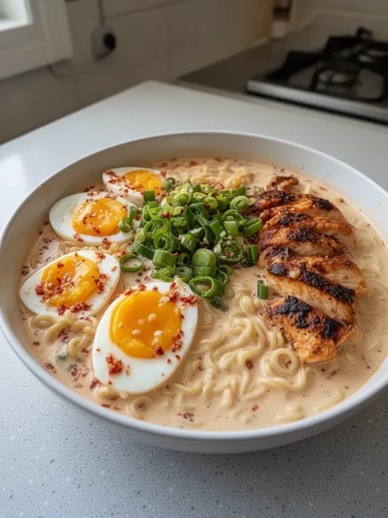 Ramen de Pollo Picante y Cremoso
