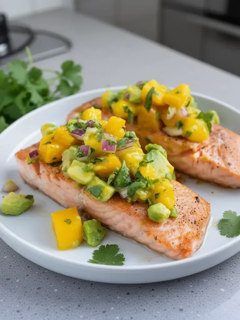 Salsa de Mango y Aguacate en 10 Minutos