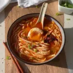 Sopa de Fideos de Ajo y Miso