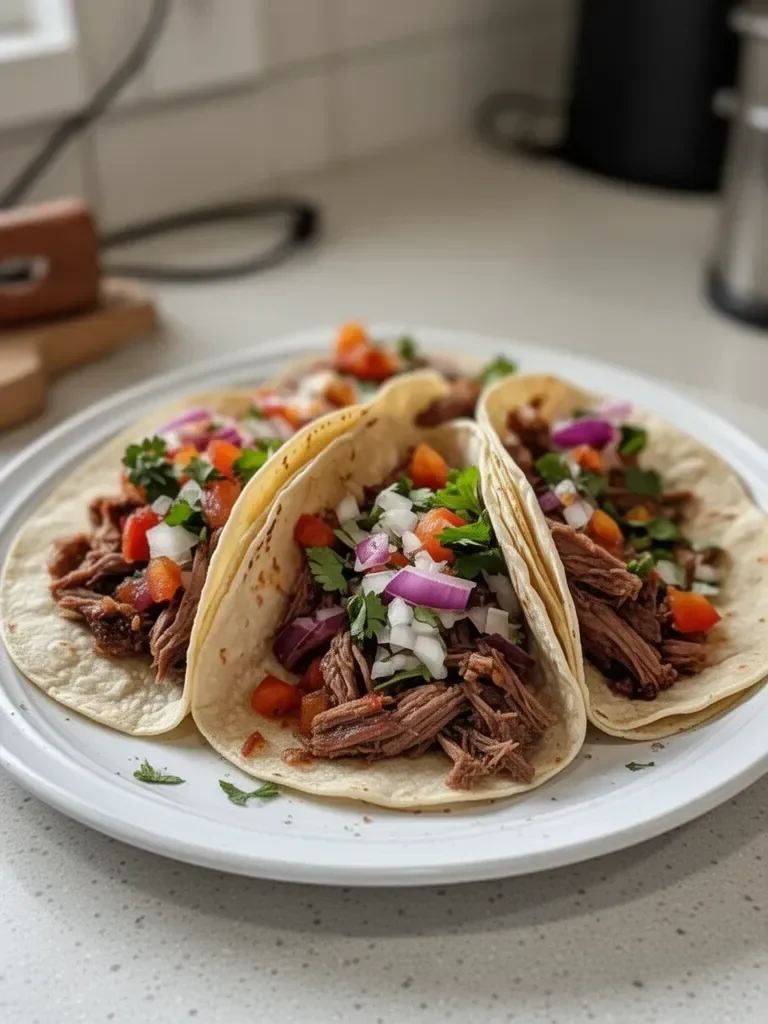 Tacos de Chuck Roast Cocidos Lentos