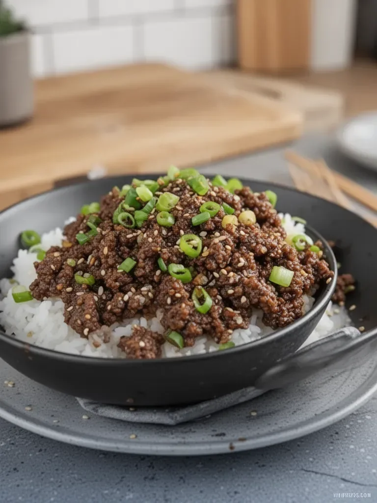 Tazón de Carne Molida Coreana