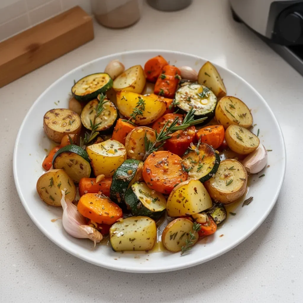 Tazón de verduras asadas con ajo – receta deliciosa y saludable