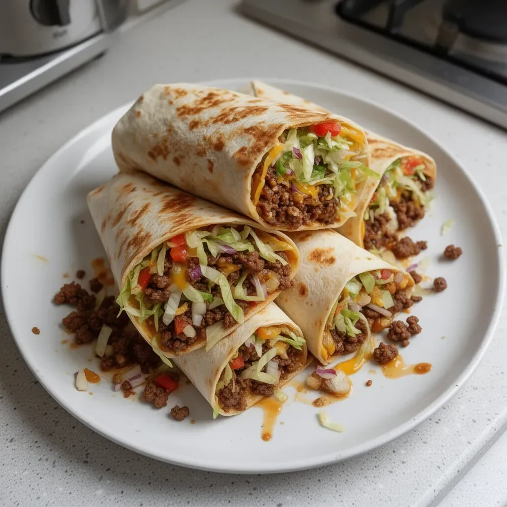 Wraps de taco estilo Big Mac con ingredientes frescos y sabrosos.