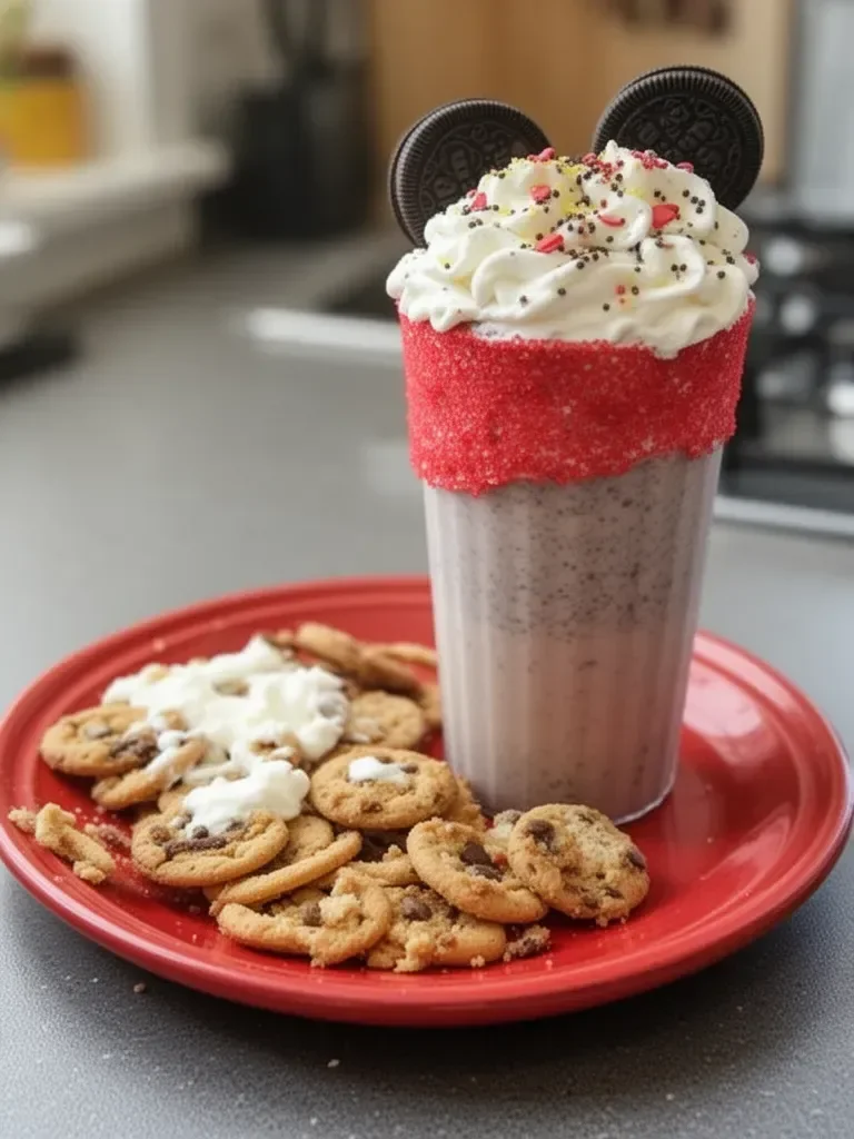 Batidos de Mickey con Galletas y Crema