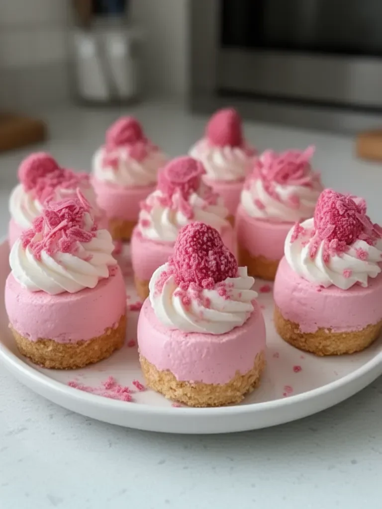 Bocaditos de Queso de Terciopelo Rosa Sin Hornear para una Dulzura Festiva