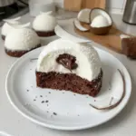 Domo de Coco con Crema de Chocolate