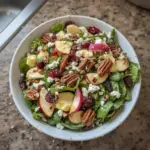 Ensalada de Acción de Gracias con ingredientes frescos y coloridos