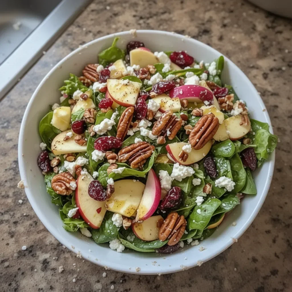 Ensalada de Acción de Gracias con ingredientes frescos y coloridos
