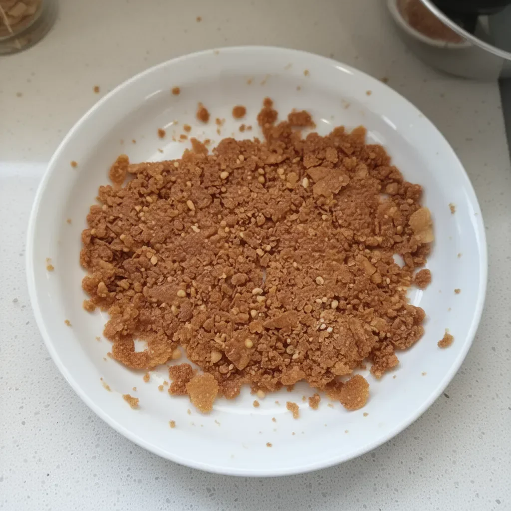 Galleta crujiente para base de postre con praliné y crêpes dentelles