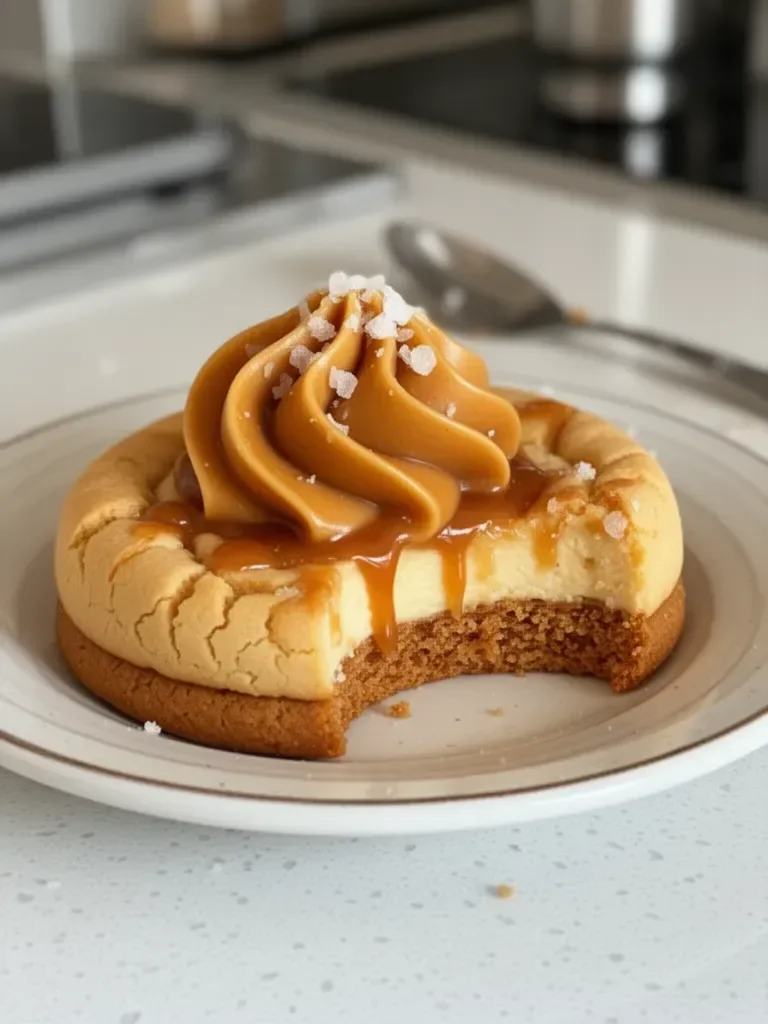 Galletas de Cheesecake de Caramelo Salado