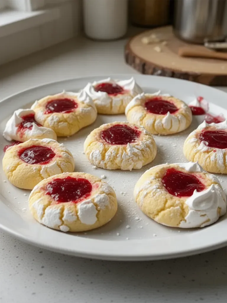 Galletas de Limón con Merengue de Frambuesa