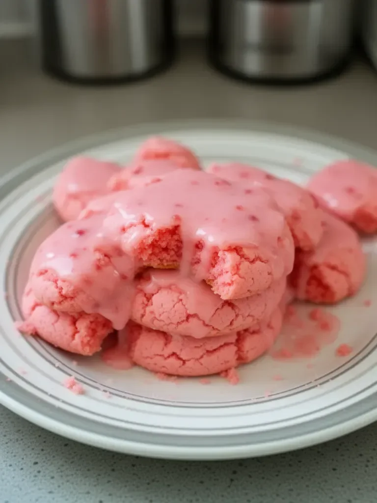 Galletas de Mezcla para Pastel de Fresa con Glaseado de Limón y Fresa!